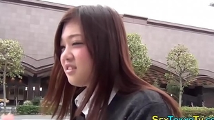 Japanese student cums