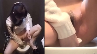 A Japanese man was caught jerking off in a public toilet