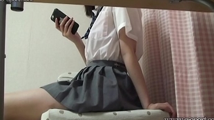 Japanese Schoolgirl Under Desk